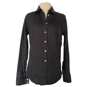 Women’s Banana Republic - Size 2 - Long Sleeve Button Down Black Dress Shirt